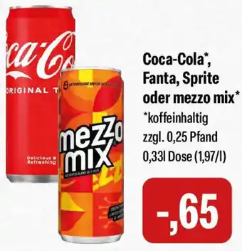 Feneberg Coca-Cola, Fanta, Sprite oder mezzo mix Angebot