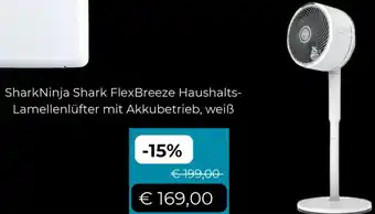 Cyberport SharkNinja Shark FlexBreeze Haushalts Lamellenlüfter mit Akkubetrieb, weiß Angebot
