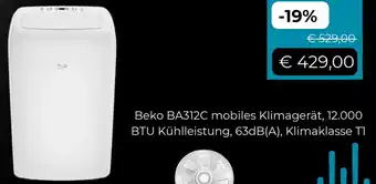Cyberport Beko BA312C mobiles Klimagerät Angebot