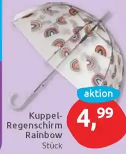 Budni Kuppel- Regenschirm Rainbow Angebot