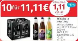 Budni fritz kola oder limo Angebot