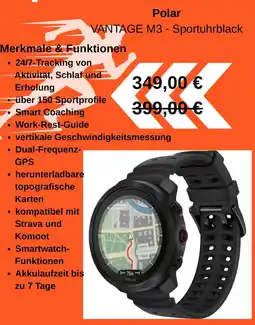 Sportscheck Polar VANTAGE M3 - Sportuhrblack Angebot