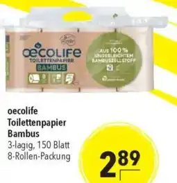 CITTI Markt oecolife Toilettenpapier Angebot