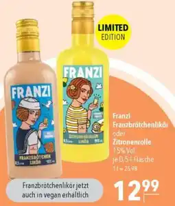 CITTI Markt Franzi Franzbrötchenlikör oder Zitronenrolle 15% Vol. Angebot