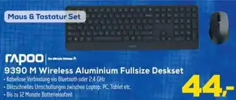 Euronics RAPOO 9390 M Wireless Aluminium Fullsize Deskset Angebot