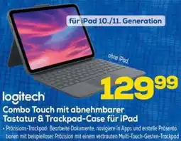 Euronics logitech Combo Touch mit abnehmbarer Tastatur & Trackpad-Case für iPad Angebot