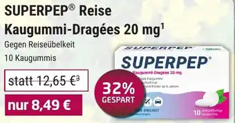 Sabelus XXL SUPERPEP Reise Kaugummi-Dragées 20 mg Angebot