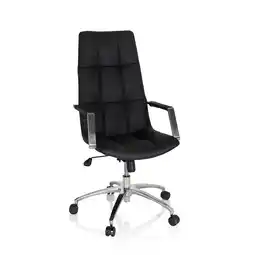 Netto Marken-Discount hjh OFFICE Home Office Chefsessel SARANTO PRO Leder mit Armlehnen Angebot