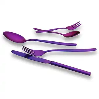 Netto Marken-Discount ECHTWERK Besteck Set Positano 30tlg lila Angebot
