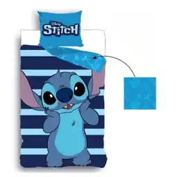 Netto Marken-Discount Lilo & Stitch Bettwäsche für kleine Fans Blaues Design Wendebettwäsche Angebot