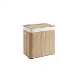 Netto Marken-Discount hjh LIVING Wäschekorb FALSTER XXL B Bambus, Stoff Angebot