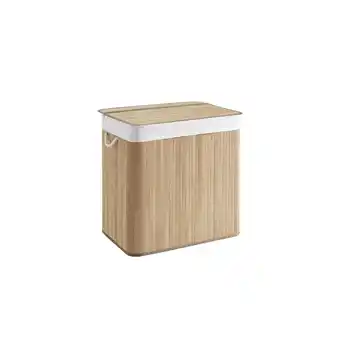 Netto Marken-Discount hjh LIVING Wäschekorb FALSTER XXL B Bambus, Stoff Angebot