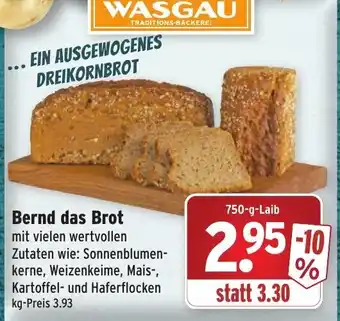 Wasgau Bernd das Brot 750g Angebot