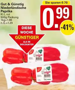 WEZ Gut & Günstig Niederländische Paprika Angebot