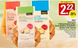 WEZ WEZ Deutsche Frühspeisekartoffeln Sorte Belana, Annabelle, Berber oder Gunda Angebot