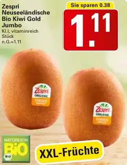 WEZ Zespri Neuseeländische Bio Kiwi Gold Jumbo Angebot
