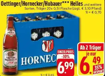 Edeka Oettinger/Hornecker/Hubauer Helles Angebot