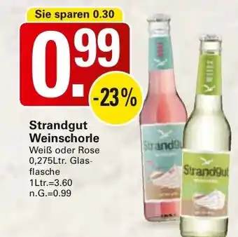 WEZ Strandgut Weinschorle Angebot