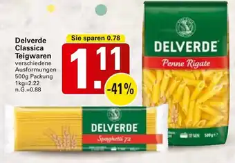 WEZ Delverde Classica Teigwaren Angebot