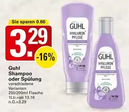 WEZ Guhl Shampoo oder Spülung Angebot