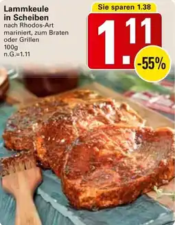WEZ Lammkeule in Scheiben Angebot