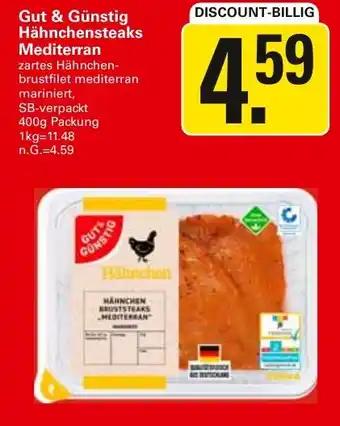 WEZ Gut & Günstig Hähnchensteaks Mediterran Angebot