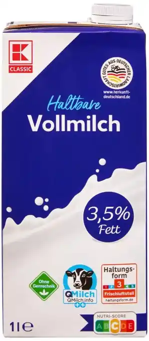Kaufland K-Classic Haltbare Vollmilch Angebot