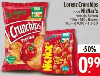 E-Center Lorenz Crunchips oder NicNac's Angebot