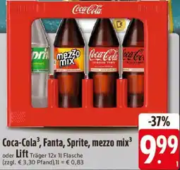 E-Center Coca-Cola, Fanta, Sprite, mezzo mix oder Lift Angebot