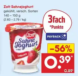 Netto Marken-Discount Zott sahnejoghurt Angebot