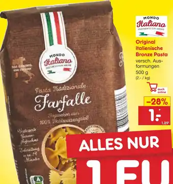 Netto Marken-Discount Mondo italiano original italienische bronze pasta Angebot