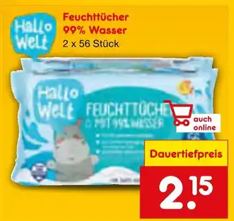 Netto Marken-Discount Hallo welt feuchttücher 99% wasser Angebot