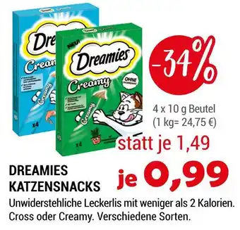 Zookauf Dreamies katzensnacks Angebot