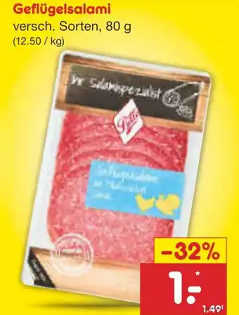Netto Marken-Discount Geflügelsalami Angebot