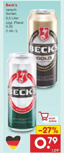 Netto Marken-Discount Beck’s Angebot