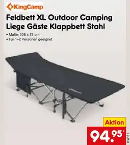 Netto Marken-Discount Kingcamp feldbett xl outdoor camping liege gäste klappbett stahl Angebot