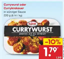 Netto Marken-Discount Currywurst oder currykrakauer Angebot