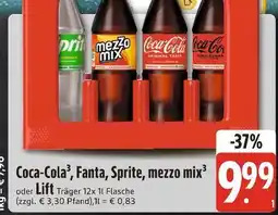 Edeka Coca-cola coca-cola, fanta, sprite, mezzo mix oder lift Angebot