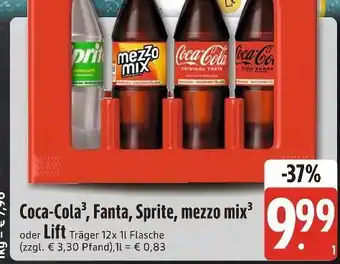 Edeka Coca-cola coca-cola, fanta, sprite, mezzo mix oder lift Angebot