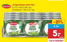 Netto Marken-Discount Beste ernte junge erbsen extra fein Angebot