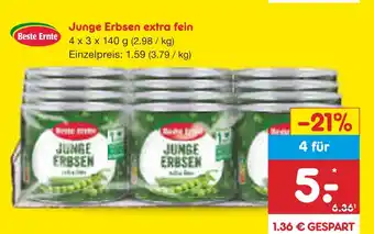 Netto Marken-Discount Beste ernte junge erbsen extra fein Angebot