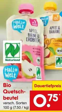 Netto Marken-Discount Hallo welt bio quetschbeutel Angebot