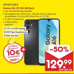 Netto Marken-Discount Samsung galaxy a16 lte 128 gb black Angebot
