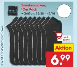 Netto Marken-Discount Sneakersocken, 10er pack Angebot