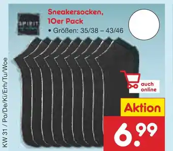 Netto Marken-Discount Sneakersocken, 10er pack Angebot