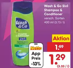 Netto Marken-Discount Wash & go 2in1 shampoo & conditioner Angebot