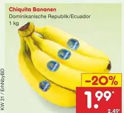 Netto Marken-Discount Chiquita bananen Angebot