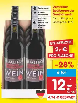 Netto Marken-Discount Dornfelder spätburgunder qualitätswein Angebot