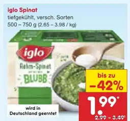 Netto Marken-Discount Iglo spinat Angebot