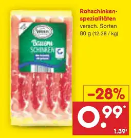Netto Marken-Discount Rohschinkenspezialitäten Angebot